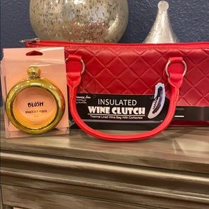 BOGO Wine Clutch & bracelet flask Combo